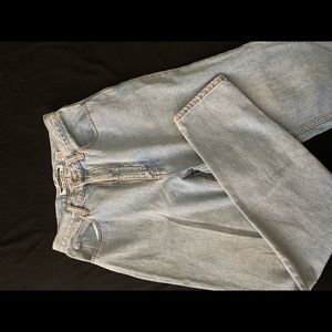 Vintage High Waisted Anchor Blue Jeans